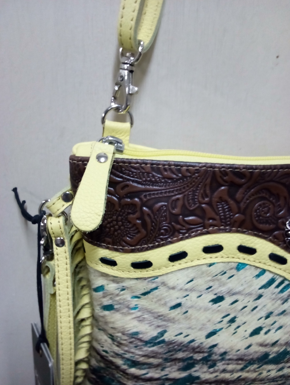NWT Myra Bag Co Genuine Tooled Leather And Hide Purse - Picture 5 of 6